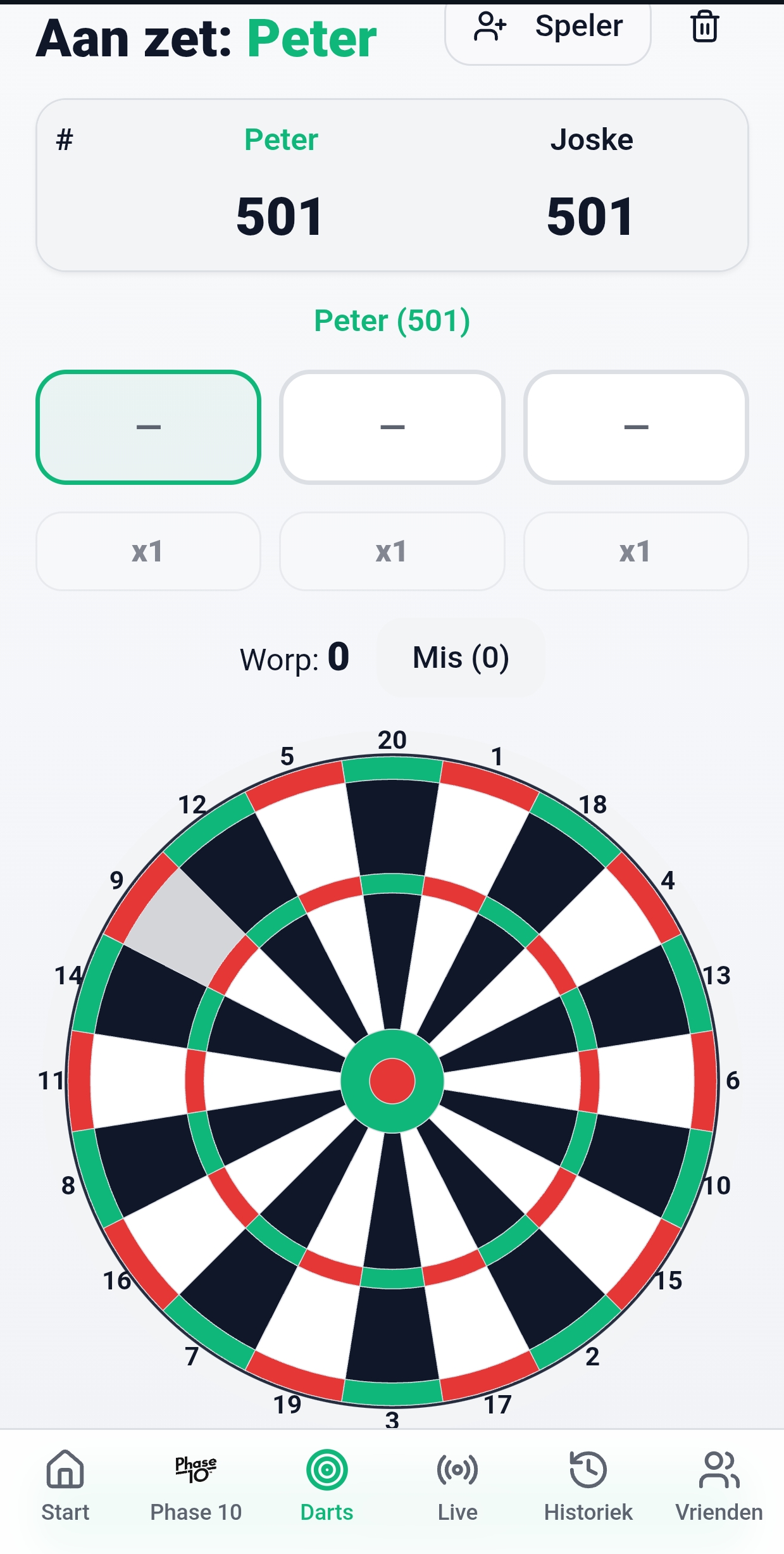 Darts 501